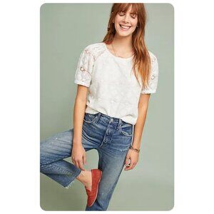 Anthropologie Mauve Sylvie Lace Top